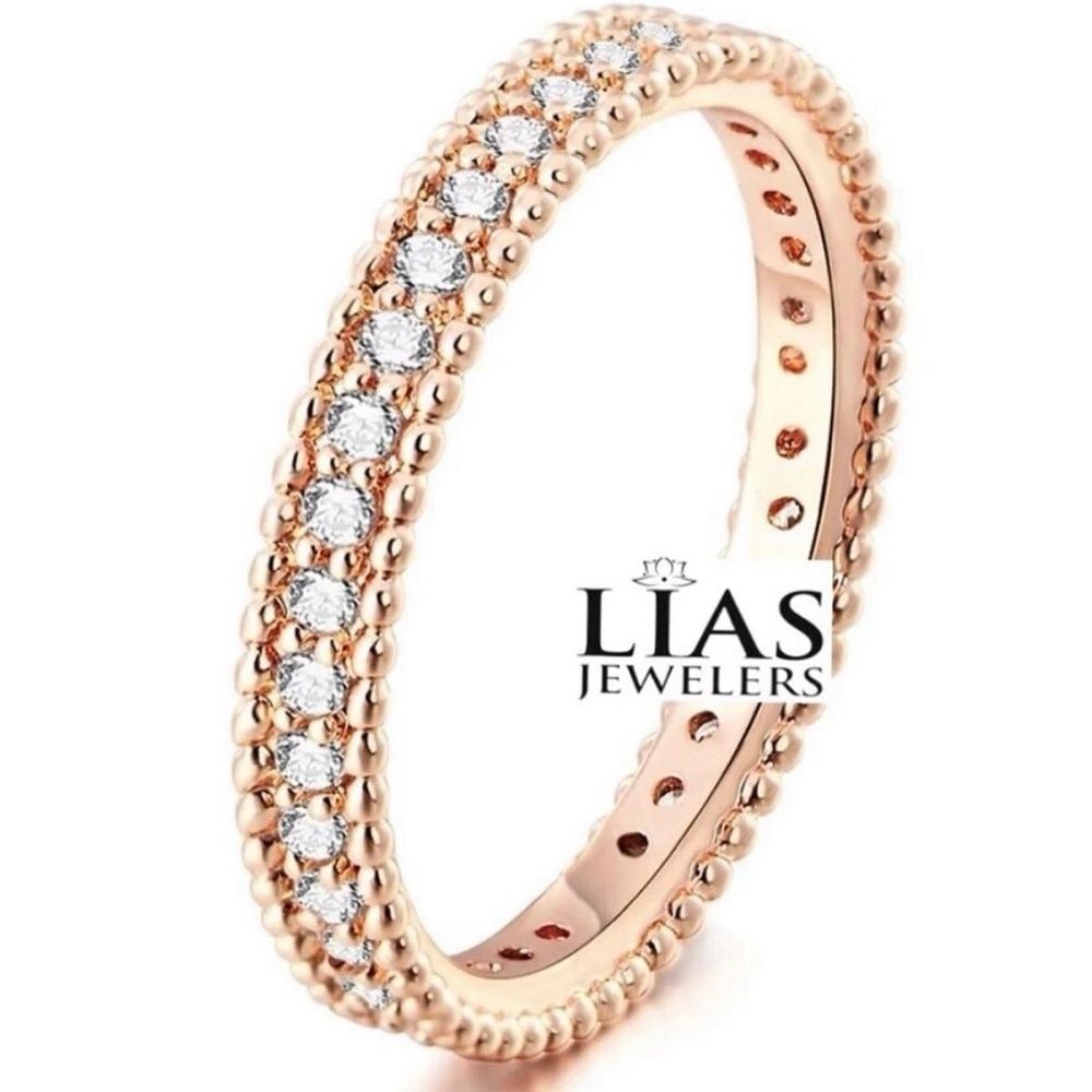 Brand New 18k Rose Gold Wedding Ring, Wedding Band, Eternity Wedding Band